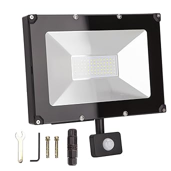 ALOTOA 50W PIR LED Foco Exterior, Blanco Fresco 6000K 5000lm, 250W ...