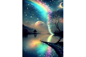 YSUNETER Moon Tree Diamond Art Kits for Adults, Round Full Drill Diamond Painting Kits for Beginners Gem Art Painting Kits, DIY 5D Diamond Dots Painting with Diamond Arts and Crafts Wall Decor 12x16inch