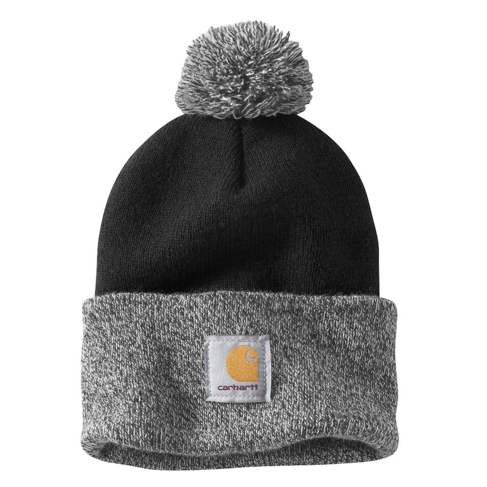 Carhartt, Women's, Knit Pom-Pom Cuffed Beanie, Black, OS
