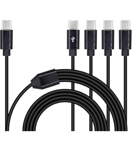 Usb C 3 En 1 Multi-charge Câble, Câble Tressé En Nylon Pour