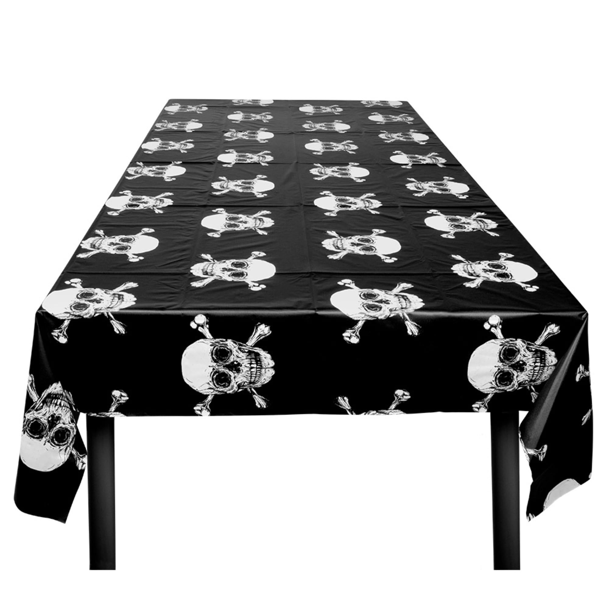 Boland 74115 Pirate Tablecloth, 130 x 180 cm, Skull Table Cloth, Decoration, Party Tableware, Birthday, Theme Party, Carnival