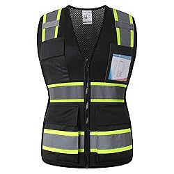 HATAUNKI High Visibility Reflection Black Mesh