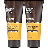 Every Man Jack Beard + Face Recovery Lotion-Moisturizes Relieves Dry Skin and Beard Itch - Light Sandalwood Scent-Made w/Naturally Derived Ingredients like Coconut Oil, and Witch Hazel-3.2oz(2 pack)