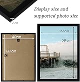 RUN HELIX Frame 40x60 cm Wooden Picture Frame with Plexiglass Black view 3