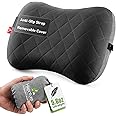Hikenture Camping Pillow with Removable Cover - Ultralight Inflatable Pillow for Neck Lumber Support - Upgrade Backpacking Pi