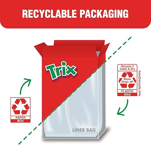 Trix Breakfast Cereal, Fruity Shapes, Made with Whole Grain, Large Size,  oz