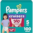 Pampers Diapers - Cruisers 360 - Size 5, 100 Count, up to 100% Leakproof Pull-On Diaper for Active Babies