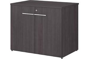 BUSH FURNITURE Bush Business Furniture Office 500 Storage Cabinet with Doors-Assembled, 36W, Storm Gray