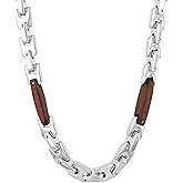 Men's Brown Stainless Steel Link Chain - 24"