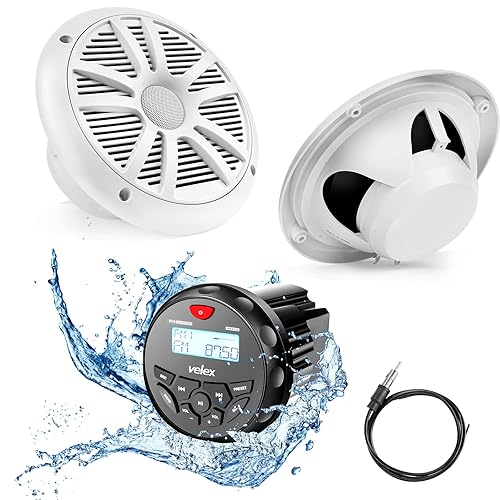 UTVpro Marine Audio System Stereo Speaker Package, Bluetooth, MP3