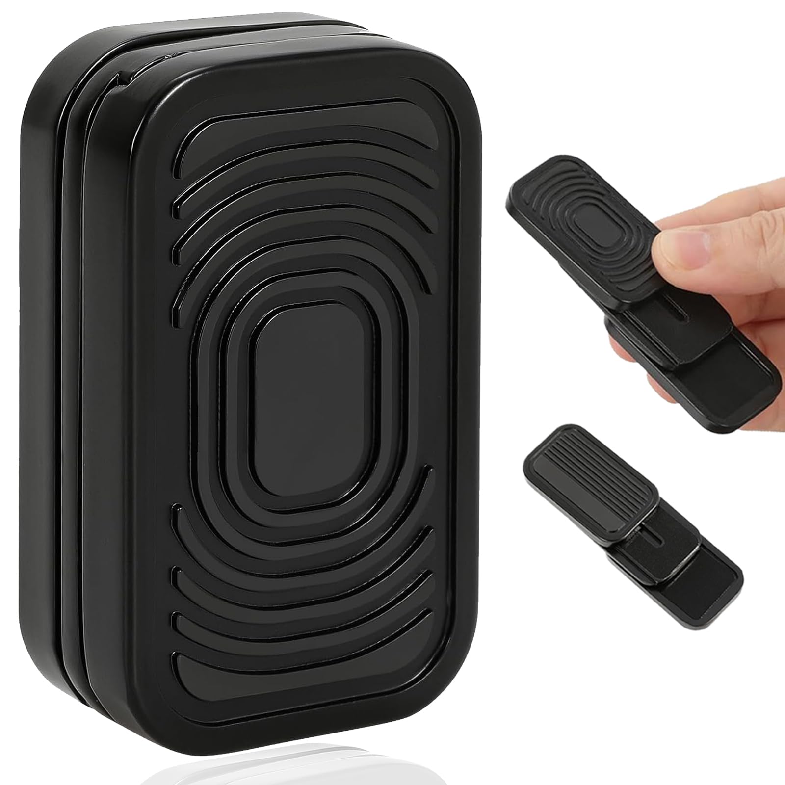 Bufccy Fidget Slider 3 Layer EDC Gadgets Toy, Metal Magnetic Haptic Fidget Toys for Adults Anxiety/Stress Relief, Gift for Boyfriend, Husband and Father (Black)