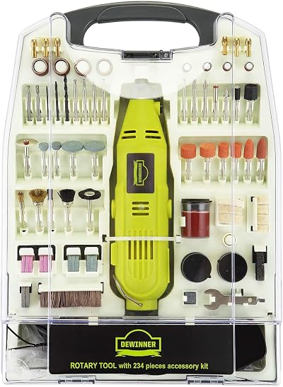 DEWINNER Rotary Multi-Tool 135W 6 Speed 8000-35000 RPM with 233 Accessories
