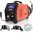 HITBOX 5 in 1 Aluminum MIG Welder - 200Amp 220V Smart Control Program MIG Welding Machine Solid Flux Core Wire Gas Gasless MIG MAG Lift TIG MMA Stick Welder, LCD Display