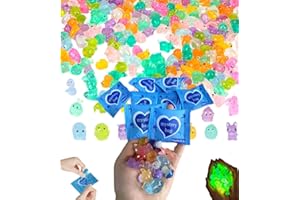 100Pcs Mini Resin Glow in The Dark Animals Figurines, Mystery Resin Animals Blind Bag, Mini Luminous Farm Ocean Figures Anima