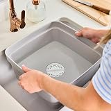 Minky 11L Washing Up Bowl with Plug & Strainer Grey UK Made view 4