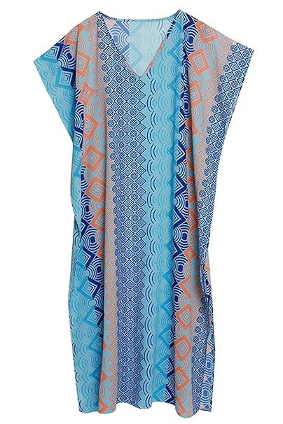Esenfa Womens Long Chiffon Kaftan Beach Cover Up Beach Dress Wear Swimwear