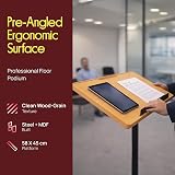 Pyle Portable Floor Lectern Podium Stand Adjustable Height Slanted Top PLCTND44 view 7
