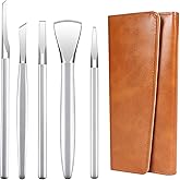 Pedicure Knife Ingrown Toenail Kit, 5 PCS Professional Pedicure Tool Kit, Top Notch Foot Blade Stainless Steel Ingrown Toenail Tool Foot Care Tools Nail Cuticle Remover (5 Pcs Set)