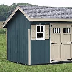 2 Pack 12" x 18" White Shed Window with Tempered