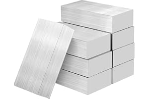 MUKLEI 8PCS Aluminum Bar, 4 x2 x 1 Inches Aluminum Solid Stock, 6061 General Purpose Aluminum Block Billet for Industrial, Milling