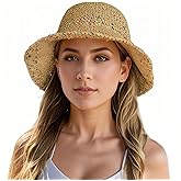 Floppy Big Beach Straw Hats for Women Foldable Summer Wide Brim Packable Sun Hat Womens Travel Straw Fedora Hat