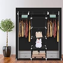 ワードローブ Amazon.com: 69 Inch Portable Clothes Closet Wardrobe Storage