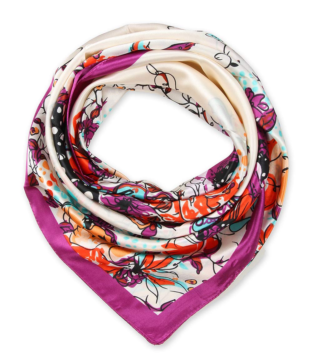 35" Ladies Satin Square Silk Like Hair Scarves and Wraps Headscarf for Sleeping 35" Ladies Satin Square Silk Like Hair Scarves and Wraps Headscarf for Sleeping