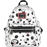 Loungefly Disney 101 Dalmatians Spots and Pups Lucky Penny Patch Allover Print Mini Backpack 11"