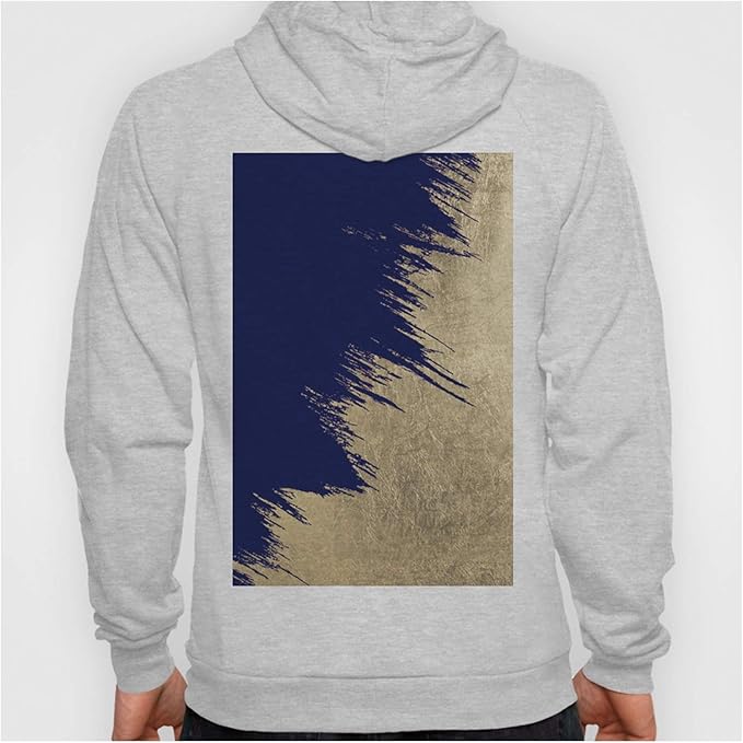 navy blue graphic hoodie