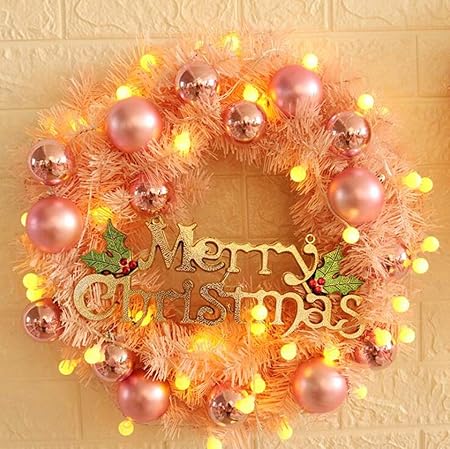 Amazon 飾り付け リース 玄関 飾り クリスマスオーナメント ボール ドア 窓 インテリアの飾 宴会 屋内 パーティー X Masリース シンプル ナチュラル クリスマス花輪 デコレーション かわいい 壁掛け ショーウィンドー レストラン飾り ロビー 装飾 リース ストリングス
