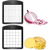 Fullstar Blade Replacement Set For Select Fullstar Vegetable Chopper Models | 2 pc Insert Set, Large Dicer for Potatoes &amp; Apples, Small Dicer for Onions &amp; Tomatoes, 3.9 x 4.4 inches