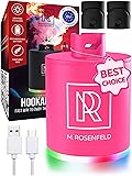 Pink Hookah Pump with 1300 mAh Rechargeable Battery