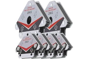 GUTI-MORE GUTIMORE Welding Magnets 25LB&55LB 6Pcs Welding Magnet Set, Magnetic Welding Holder, Holding Power Welding Accessories