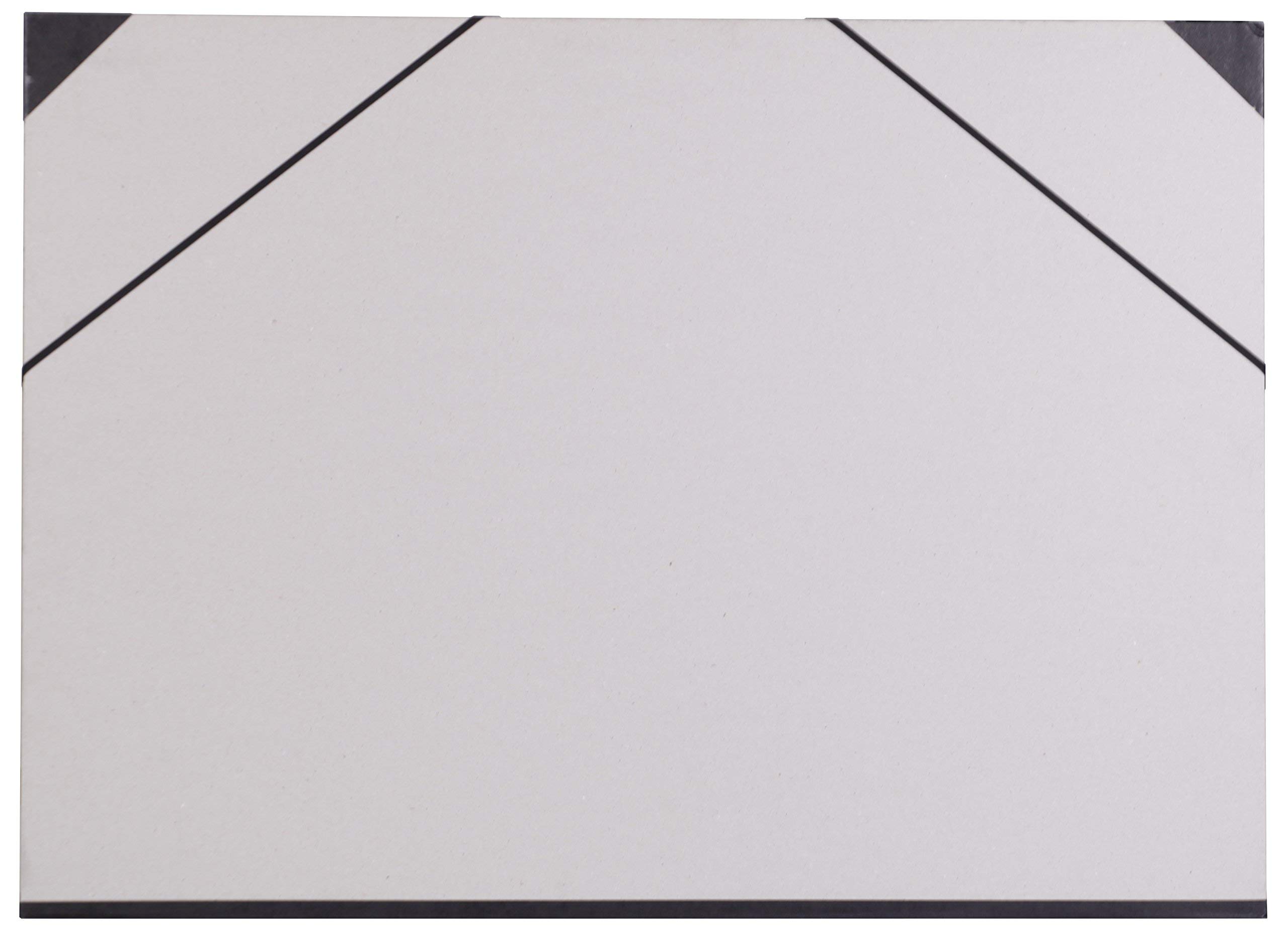 Clairefontaine 44620C Grey drawing board with elastic closure, 52x72cm colour - Designed to protect and preserve art works, papers, and documents - Easy