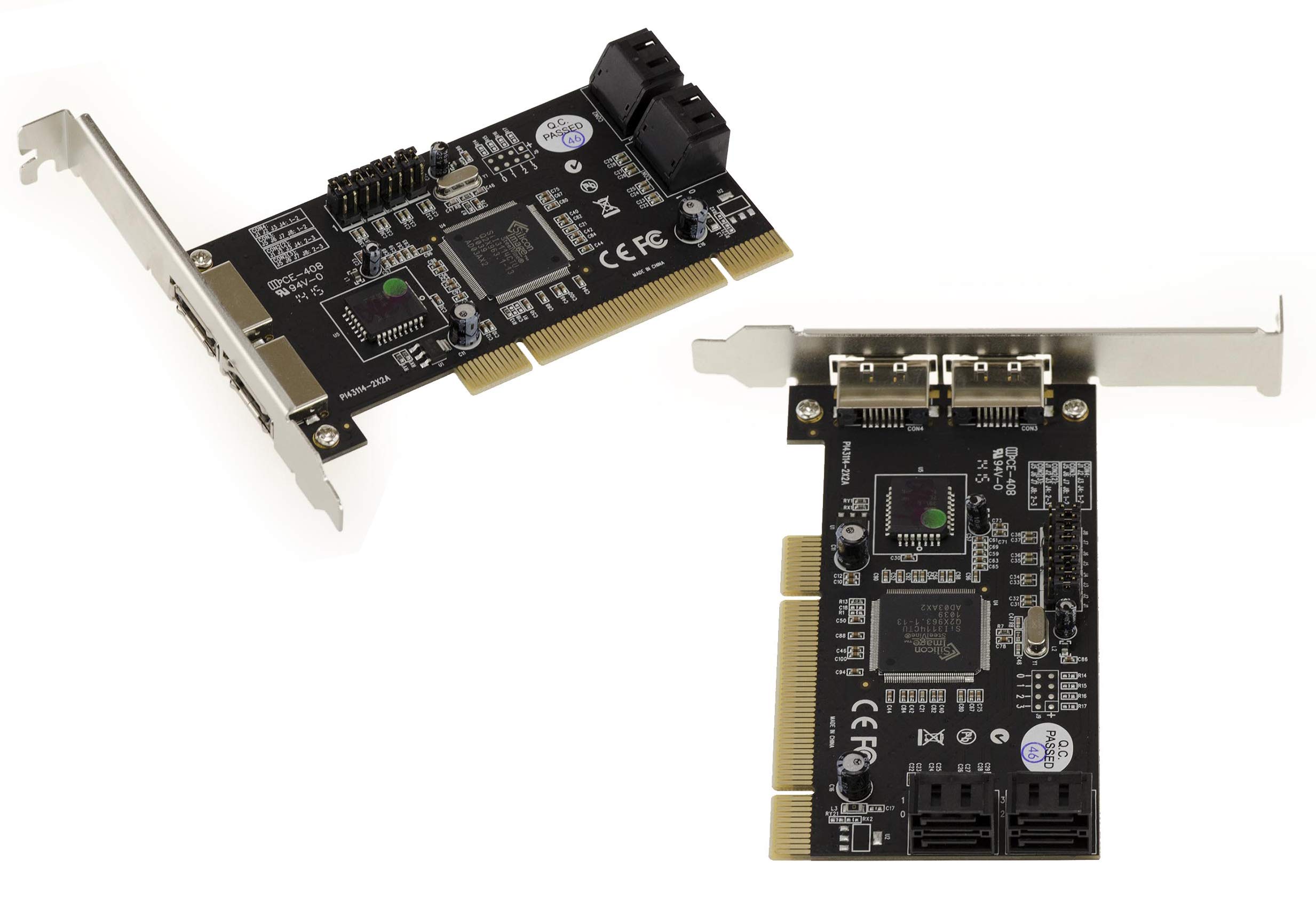 KALEA-INFORMATIQUE 4 + 2 SATA eSATA PCI controller card with SIL3114 Chipset. Independent or clustered disks Raid 0 1 0+1