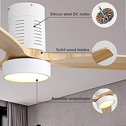 Sofucor 52 Inch Low Profile Ceiling Fans with