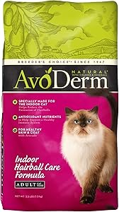 AvoDerm Natural Indoor Hairball Care Formula Adult Cat Food, 3.5-Pound