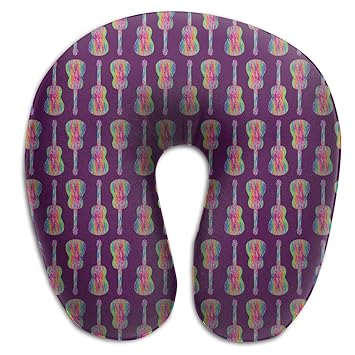 Amazon Com Hibippo Psychedelic Guitar Music Travel Neck Pillow