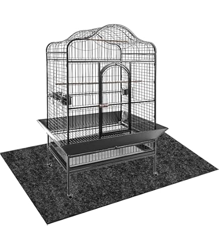 RESILIA Under Pet Cage Mat For Bird Cages, Reptile Aquariums, Dog Kennels, Water-Resistant Pad For Carpeted Floors And Surfaces, 30 Inches X 48
