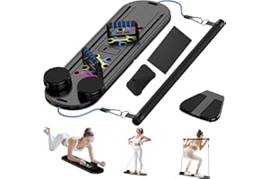 ADDWIN Pilates Board, Pilates Reformer Set 15-in-1 Multifunctional Abdominal Board, Foldable Ab Core Trainer Machine, Ab Exercise Board, Abs Core Workout Equipment