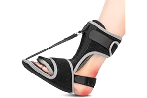 Podowo Plantar Fasciitis Night Splint: 2024 Upgraded Plantar Fasciitis Brace for Women Men Plantar Fasciitis Relief Achilles Tendonitis Foot Drop Heel Spur Pain Black