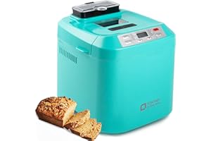 Bread Machine, Kitchen in the box 2LB 12-IN-1 Bread Maker, Gluten-Free Setting, Auto Fruit Nut Dispenser & Nonstick Pan, 2 Lo