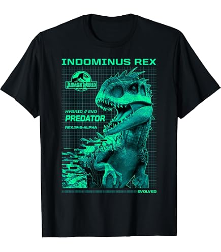 Amazon.com: Jurassic World Indominus Rex Neon Schematic T-Shirt
