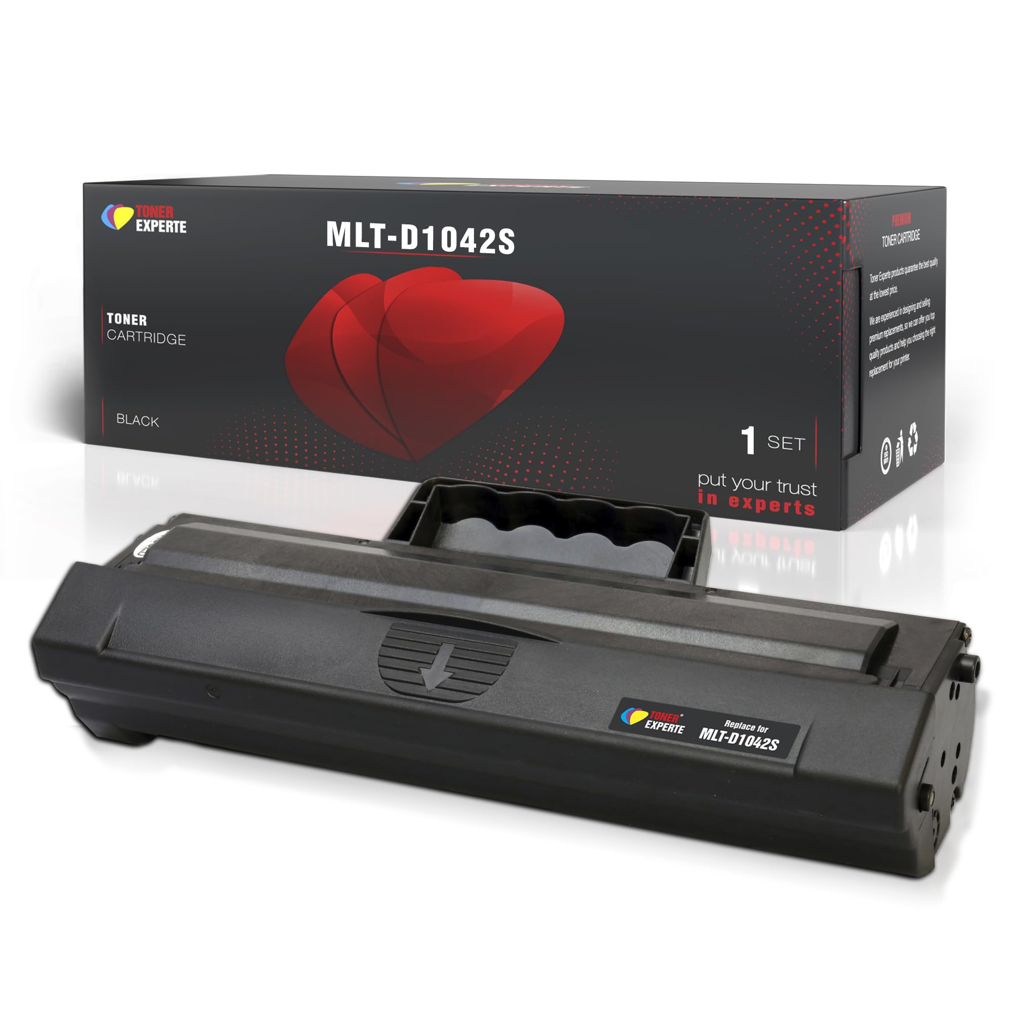 TONER EXPERTE Compatible Samsung MLT-D1042S Black Toner Cartridge Replacement for D1042S for ML-1660 ML-1665 ML-1670 ML-1860 ML-1865 SCX-3200 Printer