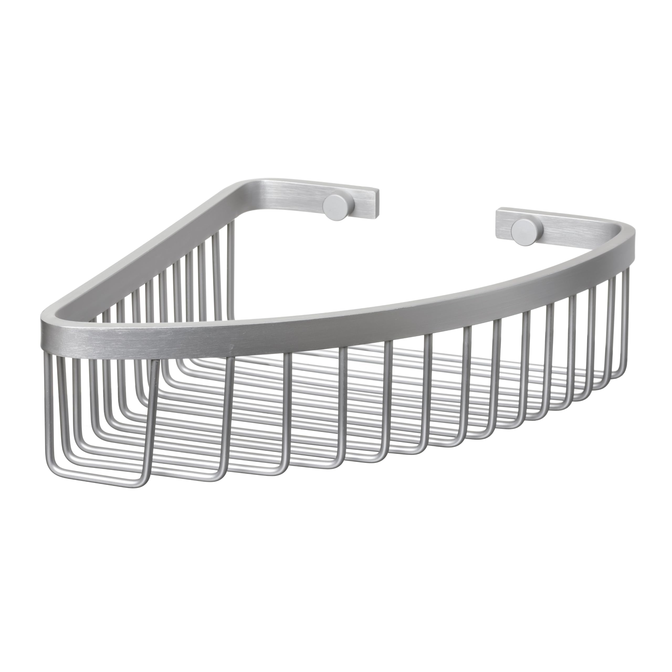 TATAY Shower Shelf Corner Aluminium | Includes Screws | Compatible with No-Drill System (Quick Fix) | Resists Humidity and Corrosion | Modern Design | Easy Drainage | 22 x 6.5 x 18 cm - Ice