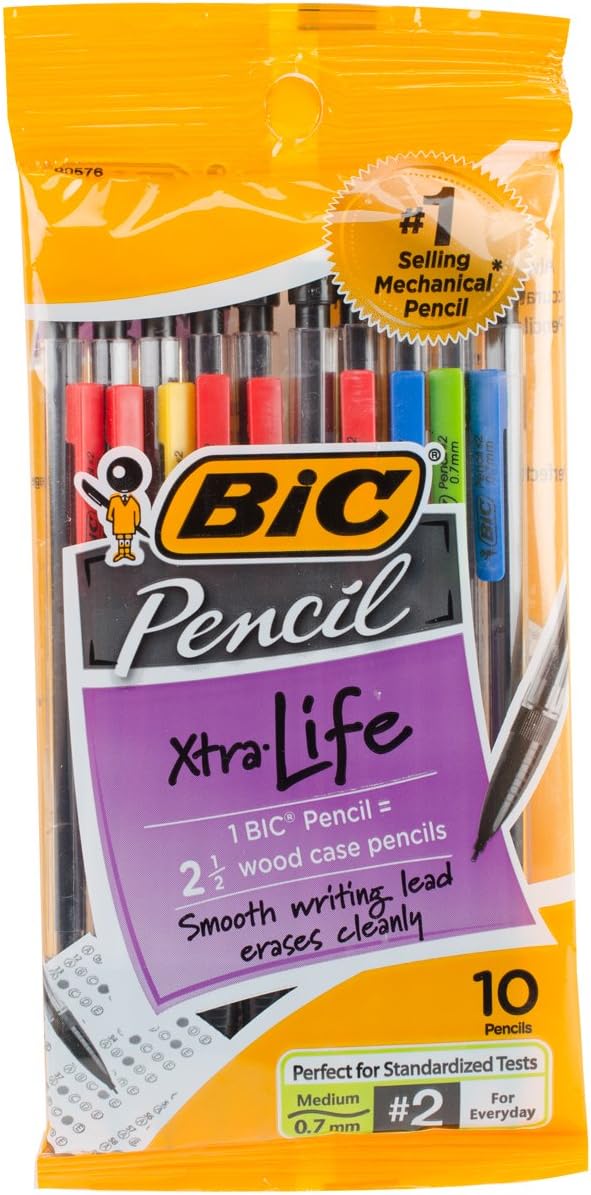 BIC Xtra-Life Mechanical Pencil, 0.7mm, 10 Ct : Lead Pencils : Office Products