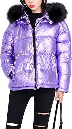 Download Amazon.com: Women's Warm Hooded Padded Puffer Jacket ...