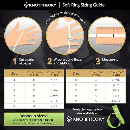 Knot Theory Dark Green Striped Silicone Ring for Men Women 8mm