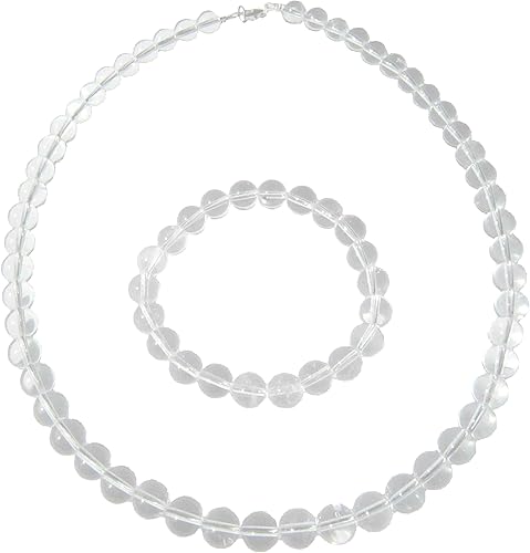 France Minéraux Caja Cristal de Roca en Perlas de 8mm ...