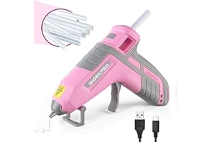 WORKPRO Pistolet à colle chaude sans fil (mise à niveau), préchauffage rapide, mise hors tension intelligente, pistolet à col